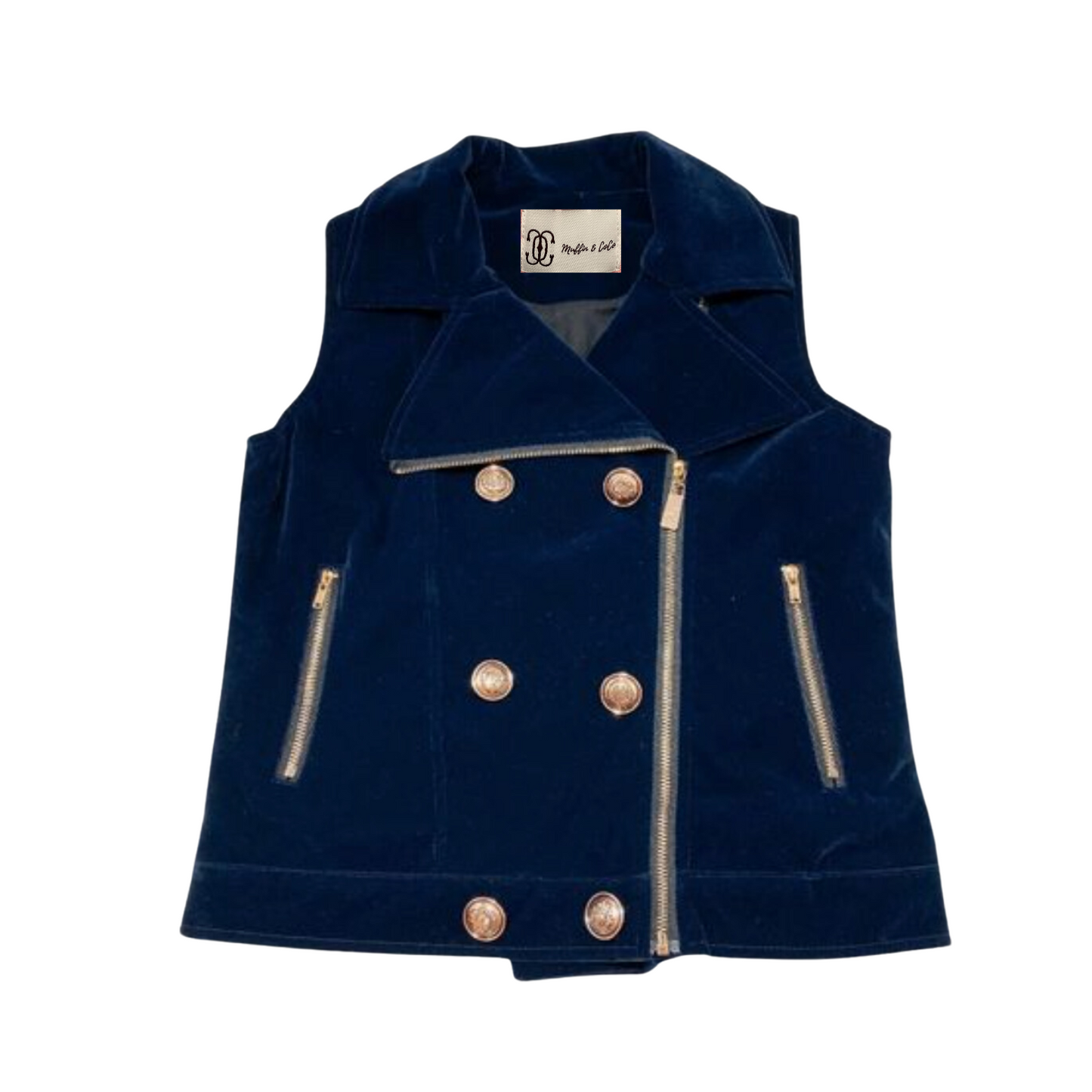 Blue Velvet Vest