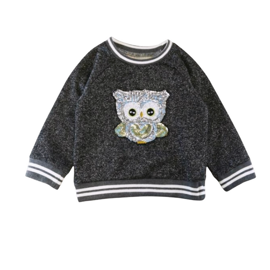 Owl Sequin Crewneck