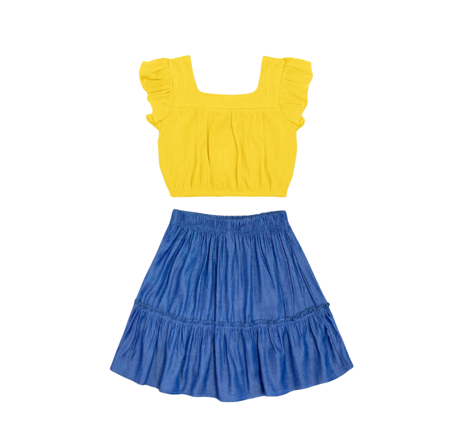 Elderberry Chambray Skirt