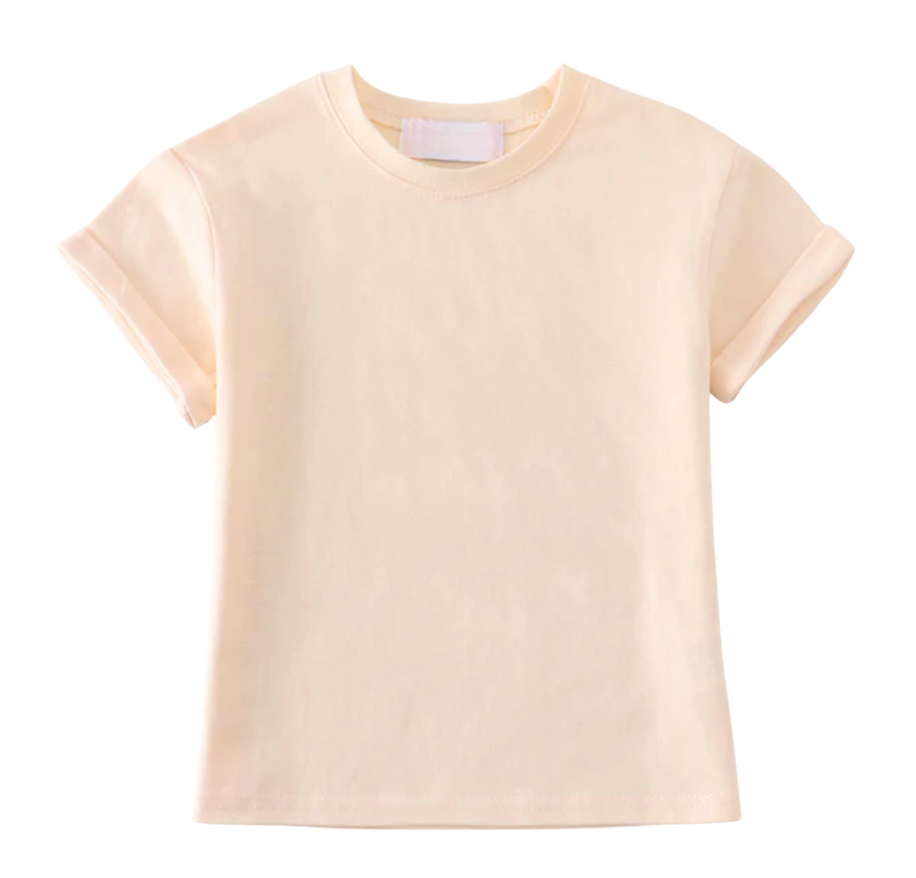 Cream Basic Tee