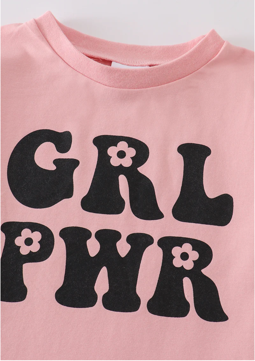 Pink Floral Girl Power Crewneck