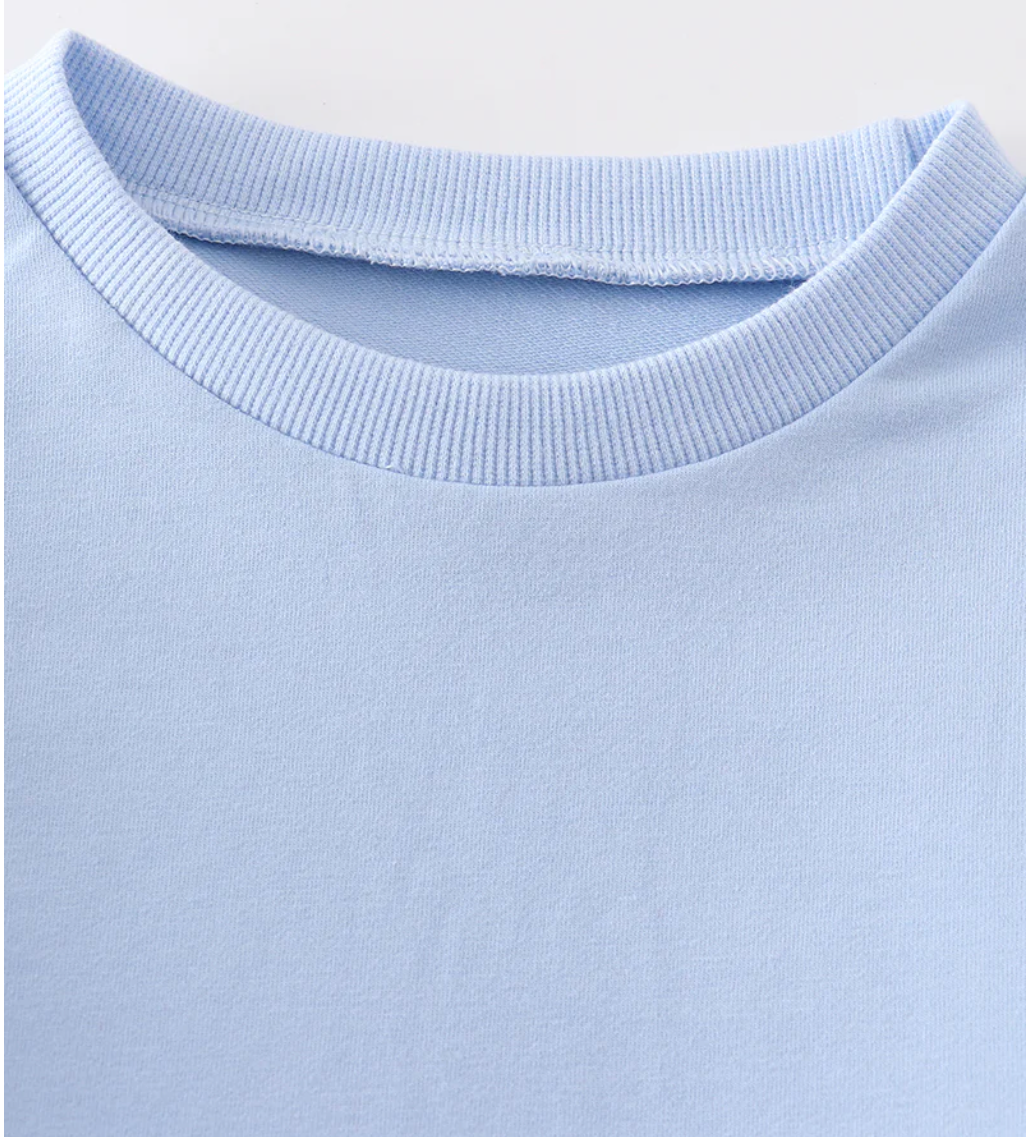 Blue Ruffle Sweatshirt