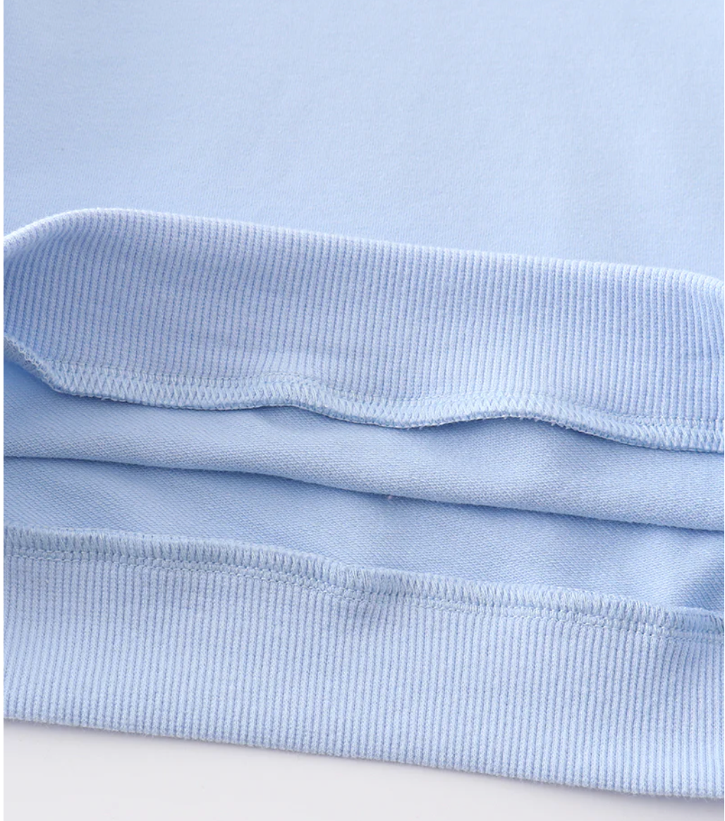 Blue Ruffle Sweatshirt