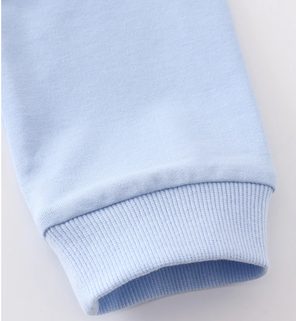 Blue Ruffle Sweatshirt