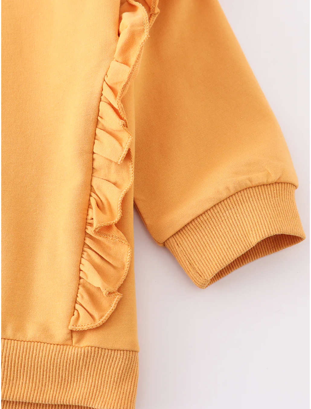 Mustard Ruffle Sweatshirt