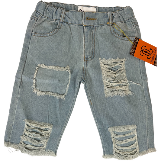 Poppy Seed Distressed Capris