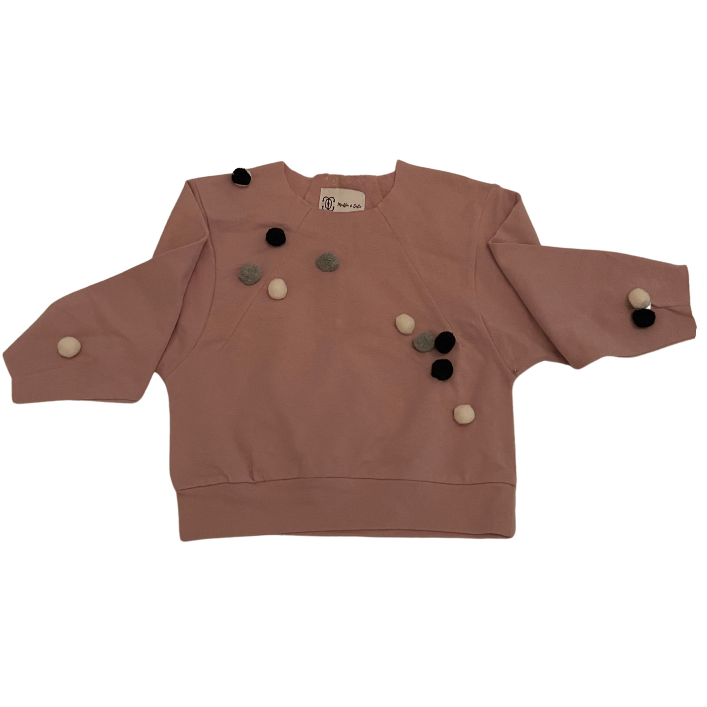 Rose Milk Pink Polka Dot Sweater