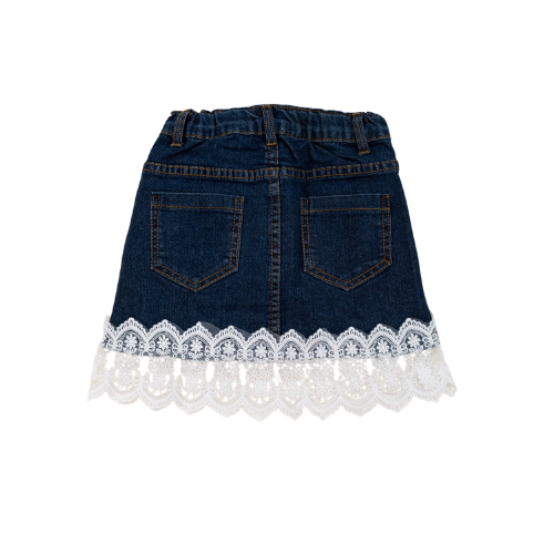 Cacao Lace Denim Skirt