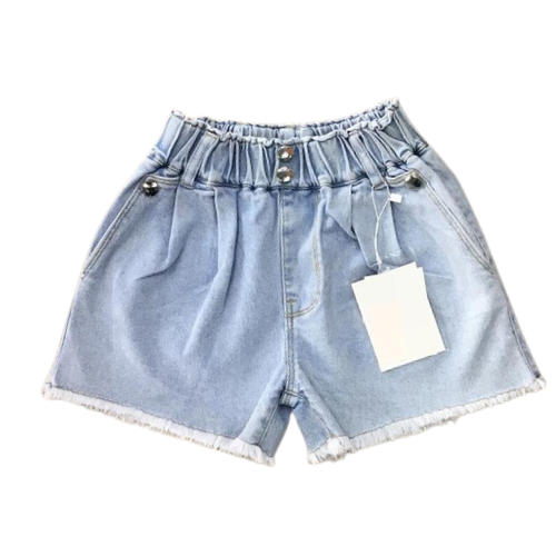 Frosted Denim Shorts