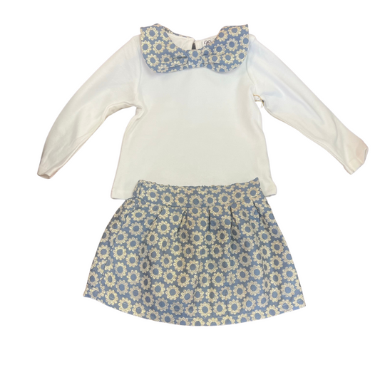 Blueberry Cream Skirt Set