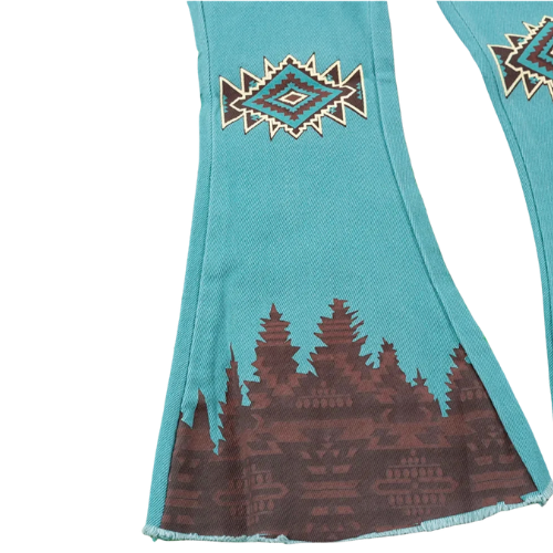 Teal Tea Bell Bottoms
