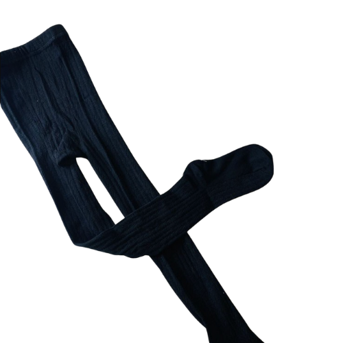 Black Olive Knit Tights