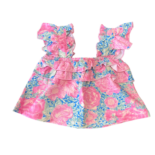 Blue Raspberry Ruffle Shirt