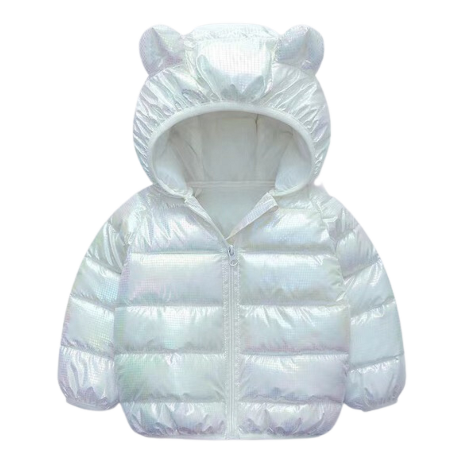 White Swizzle Bubble Coat