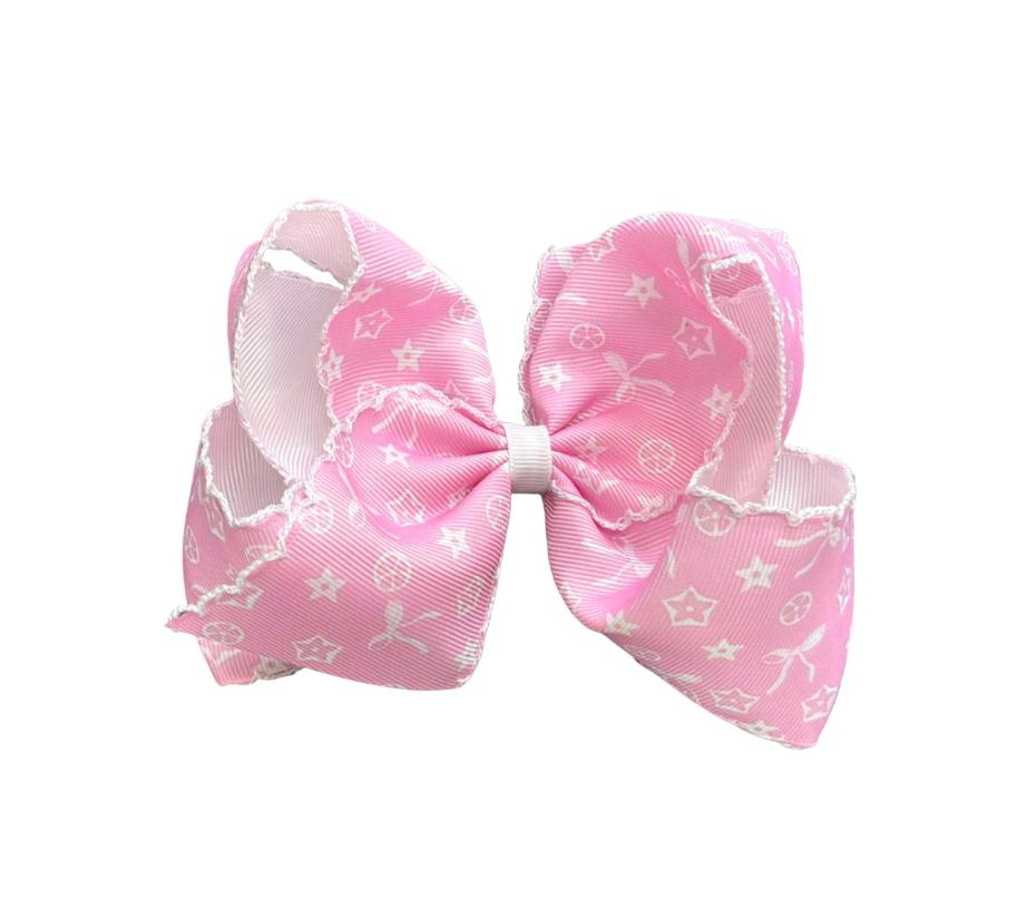 Pink Star Hair Bow