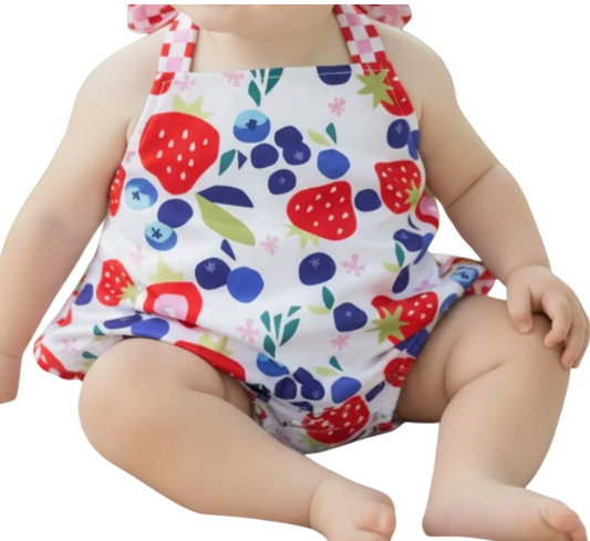 Blue strawberry Bodysuit
