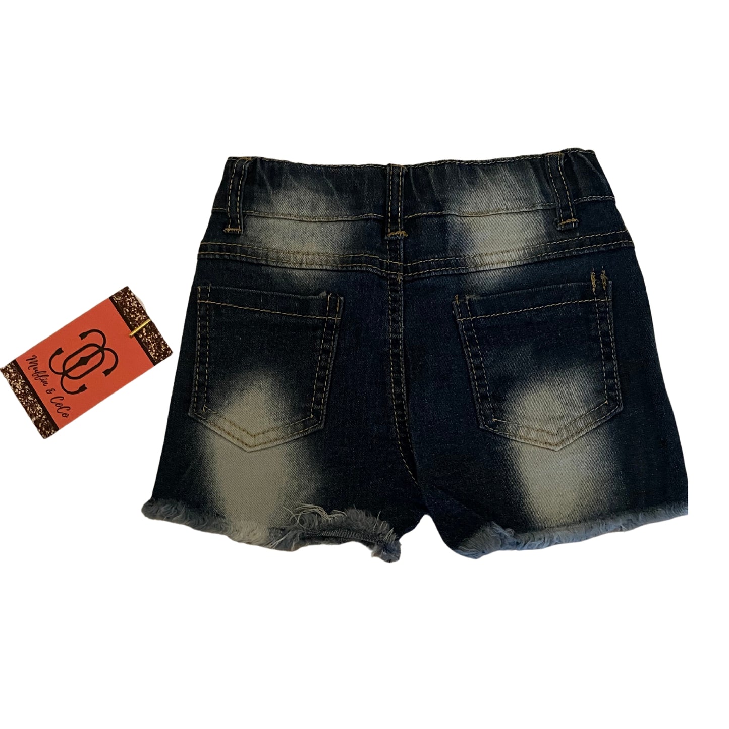Fish Scales Denim Shorts