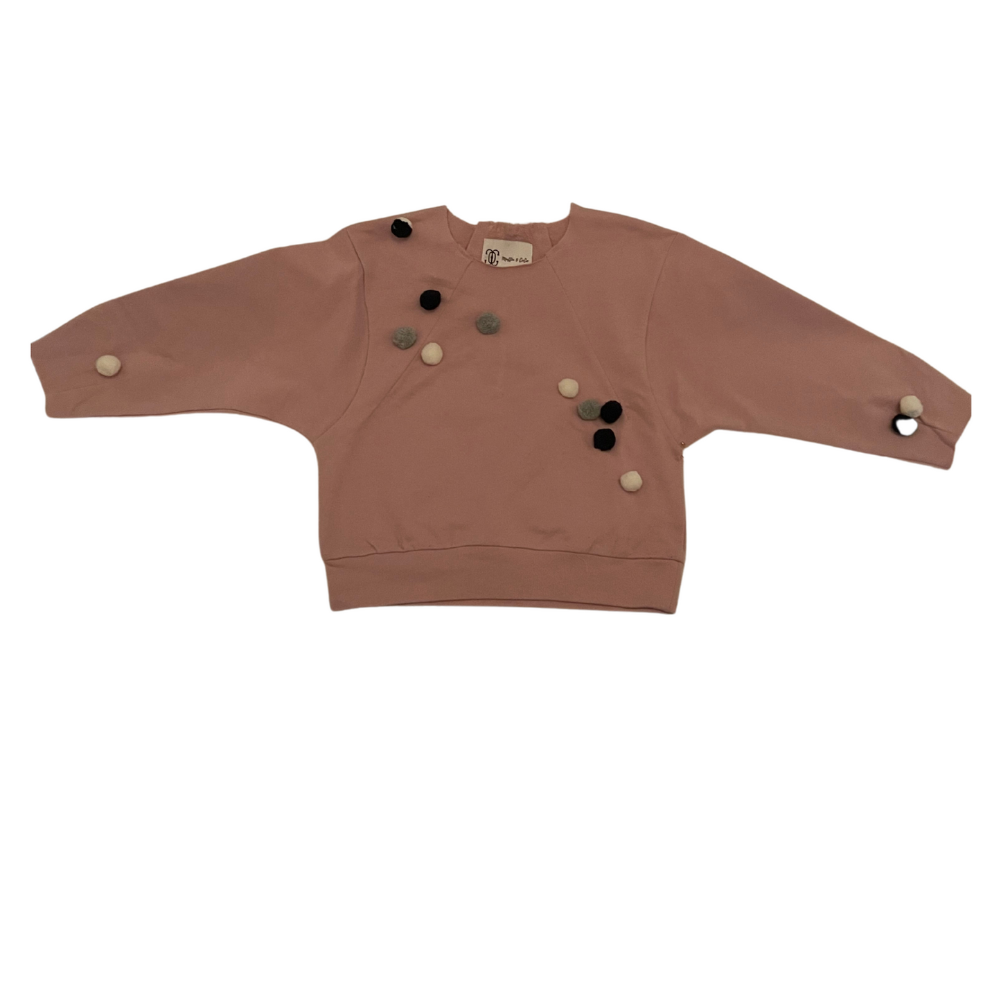 Rose Milk Pink Polka Dot Sweater